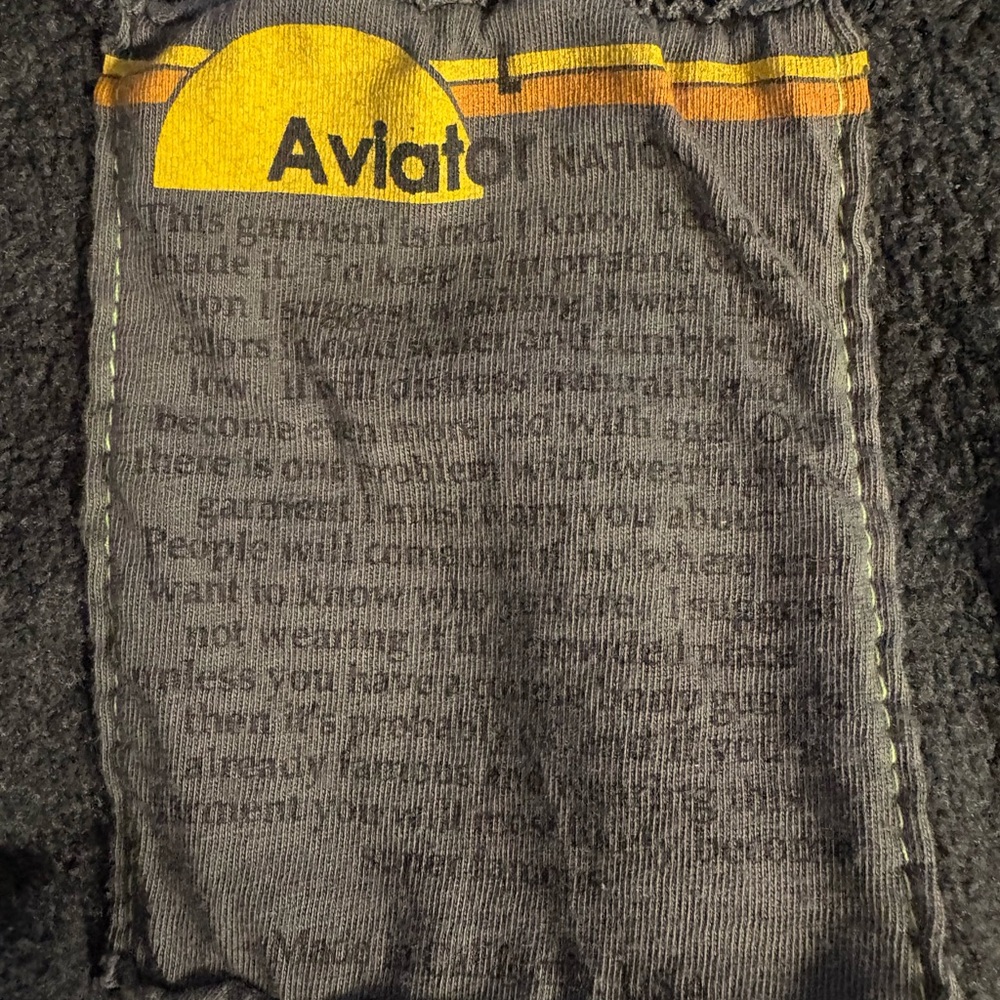 Aviator Nation Unisex Logo Pullover Relaxed Hoodie -- Heather Grey Size L - Picture 4 of 9